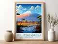 Kilimanjaro travel poster for kitchen Tanzania