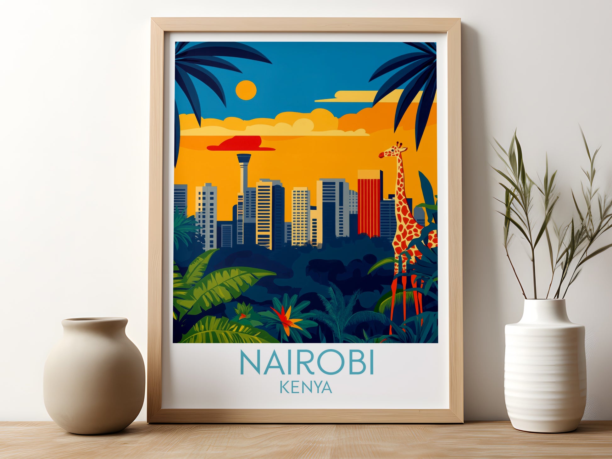 Nairobi travel poster for kitchen Kenya