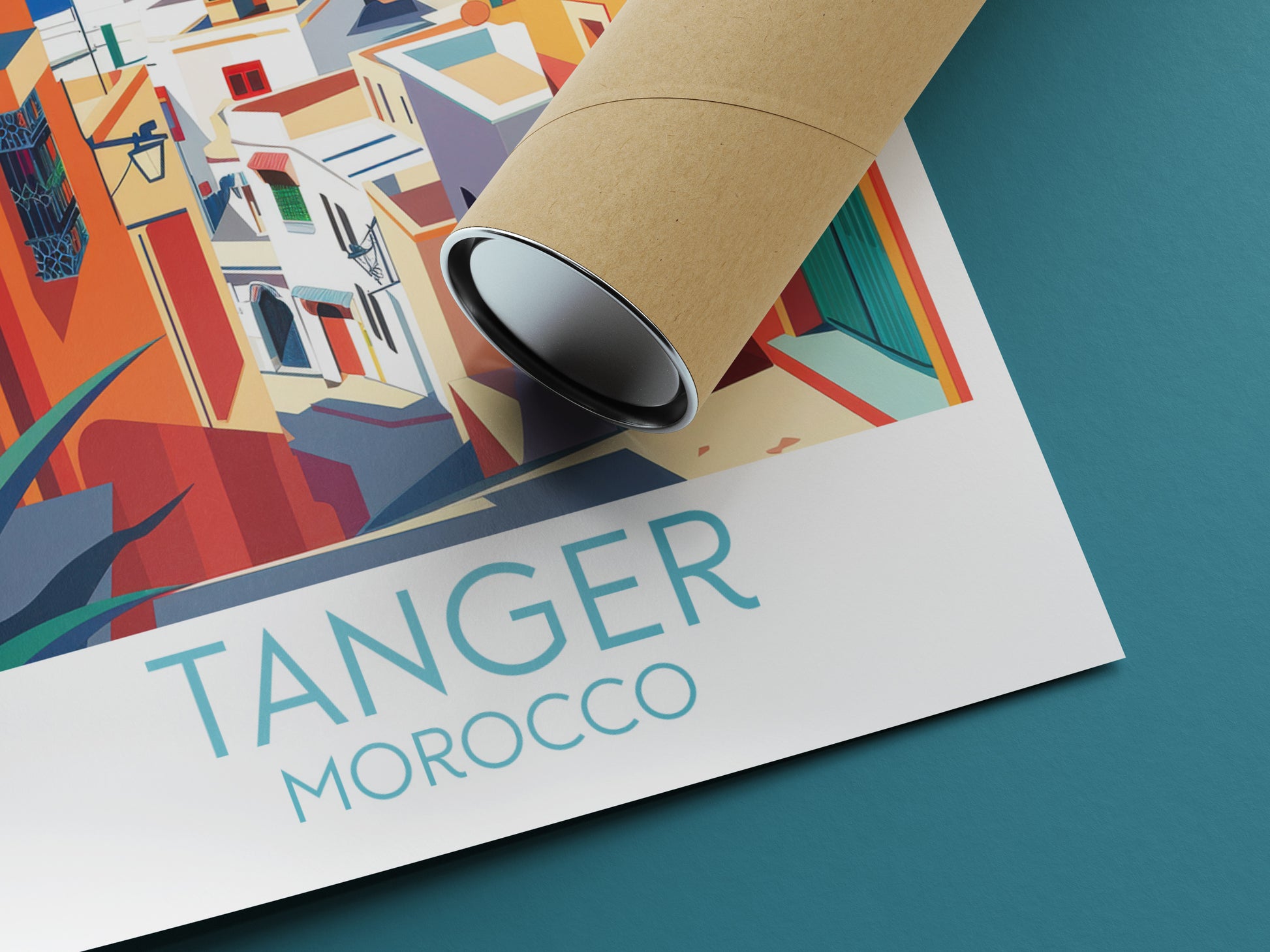 Tanger travel poster rolled Morocco