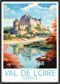 val de loire travel poster main france