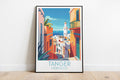 Tanger travel poster on the ground Morocco