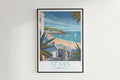 St Ives travel poster on the wall Cornwall