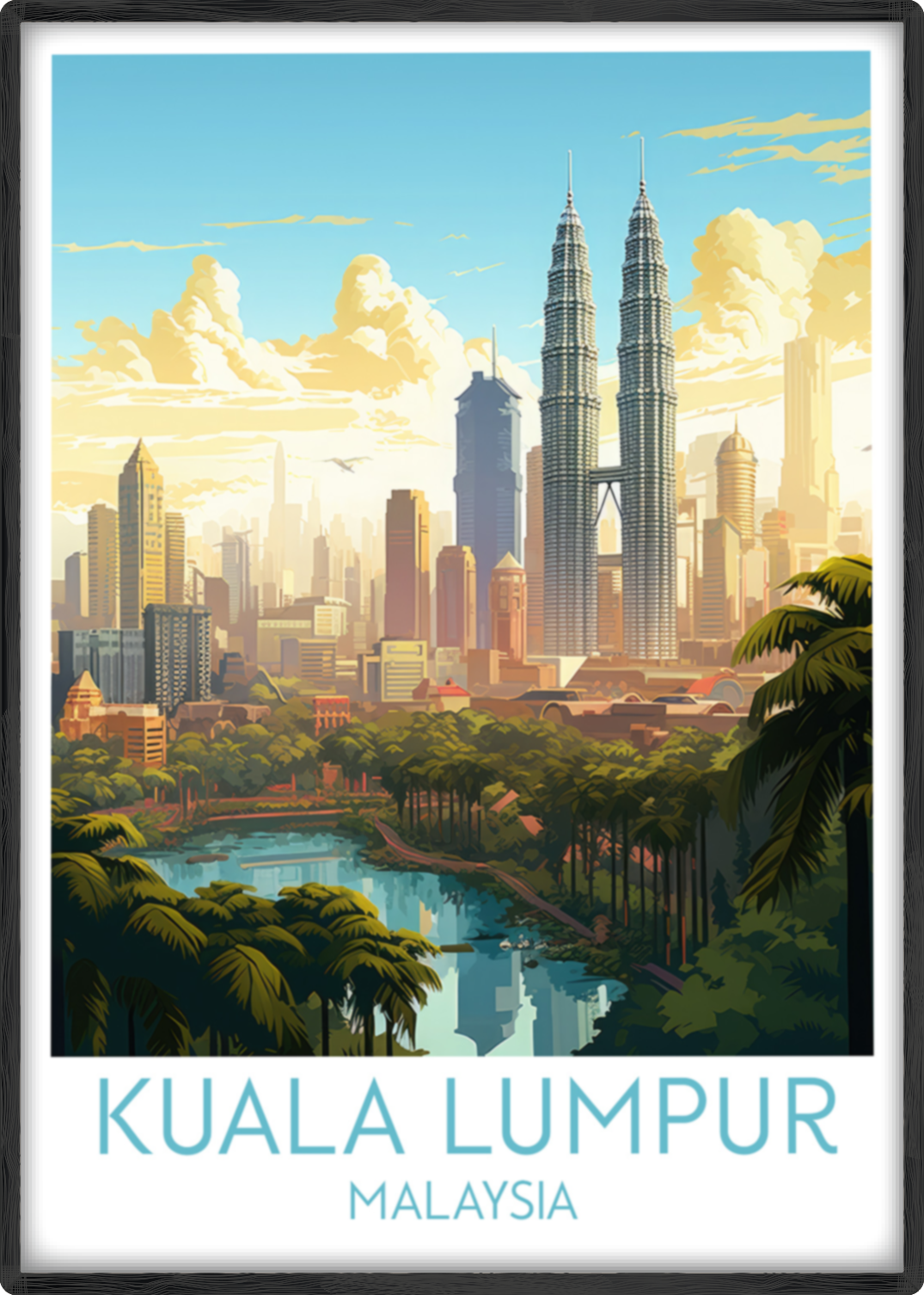 kuala lumpur travel poster main malaysia