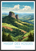 massif des vosges travel poster main france