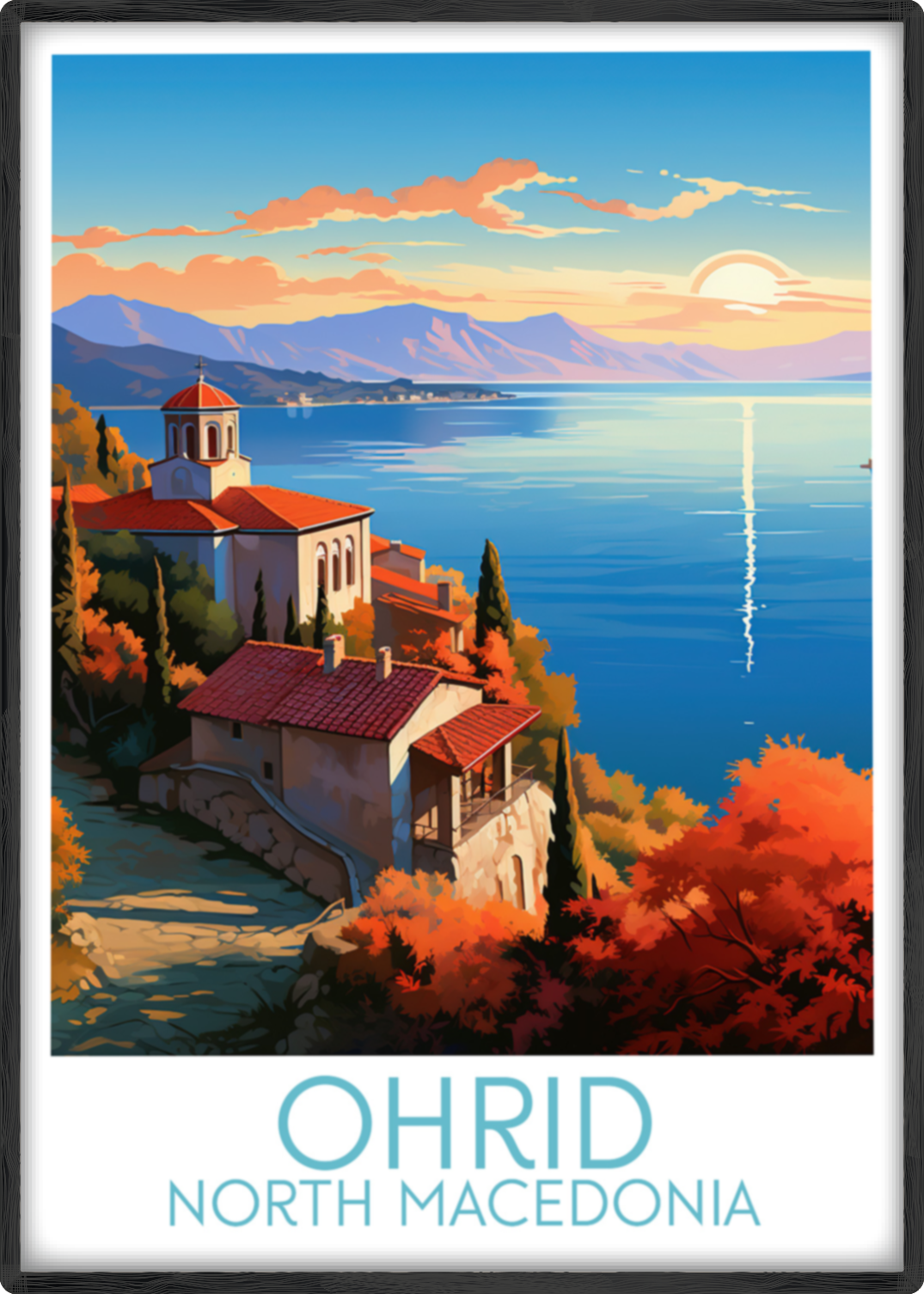 ohrid travel poster main north macedonia