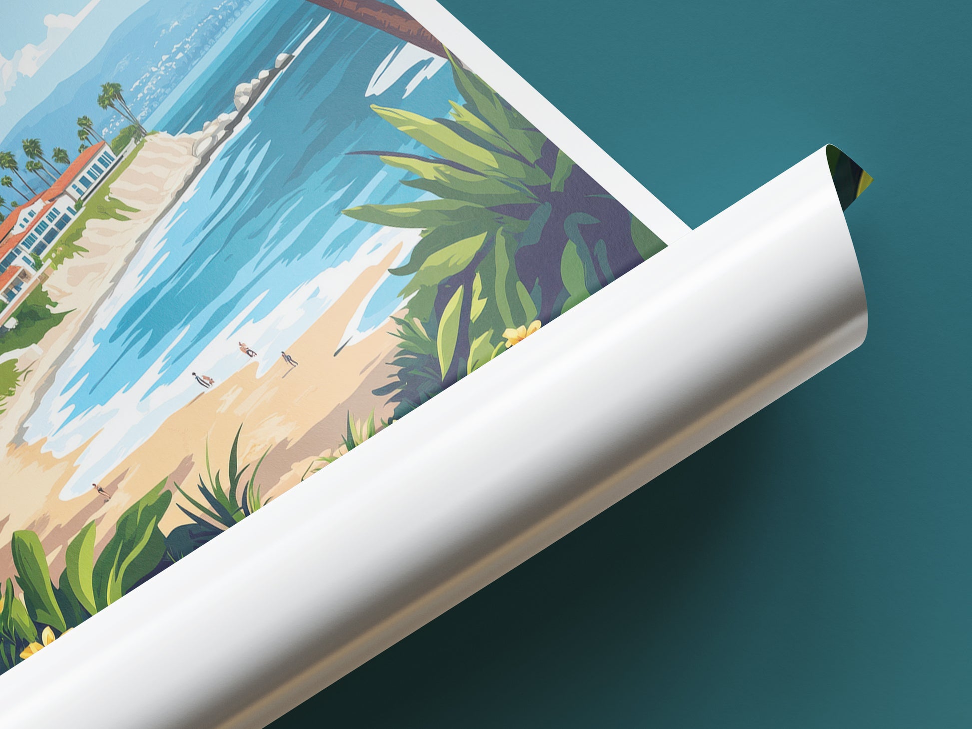 Laguna Beach travel poster tube Los Angeles