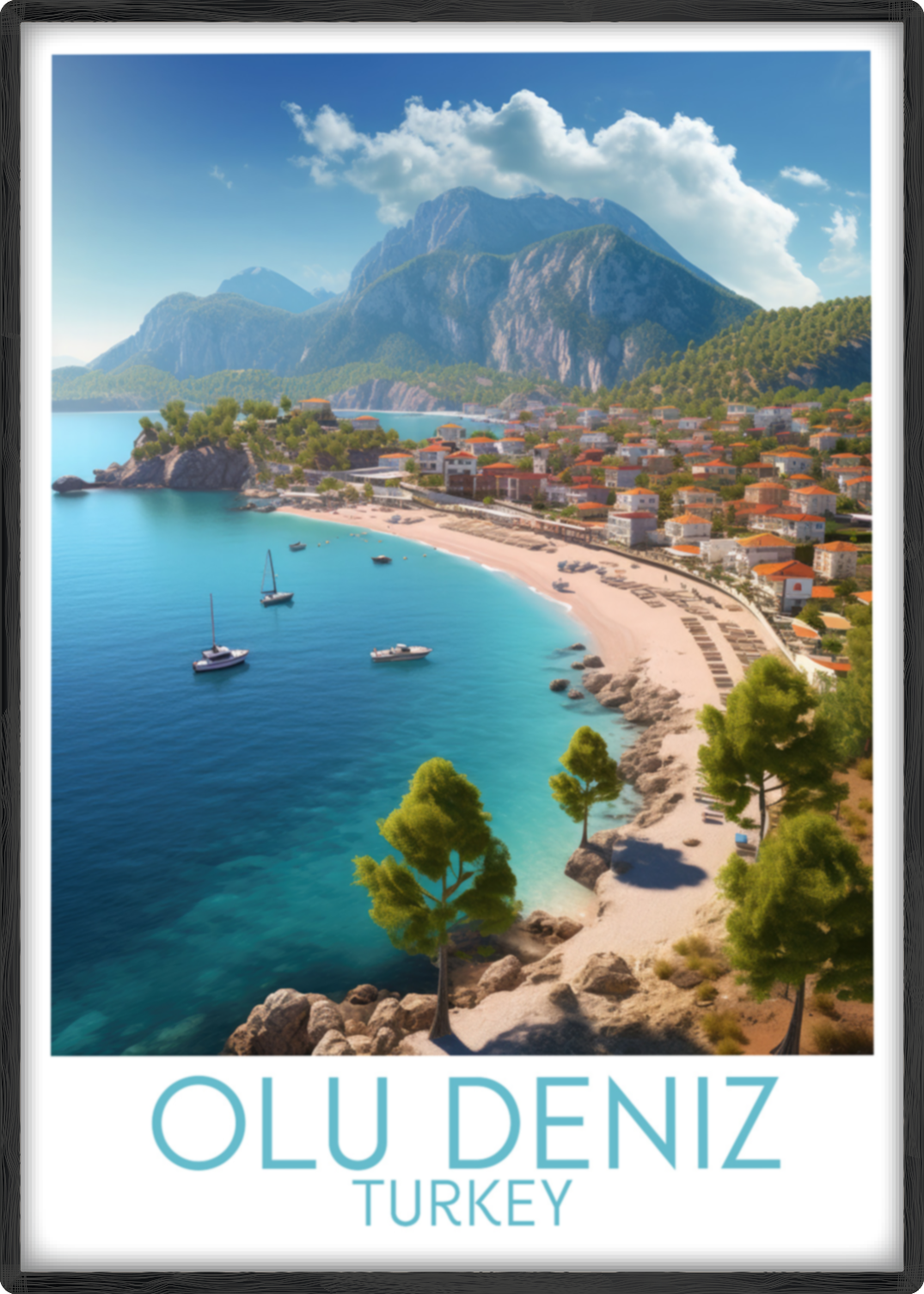 olu deniz travel poster main turkey