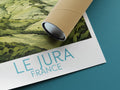 Le Jura travel poster rolled France