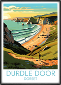 durdle door travel poster main dorset