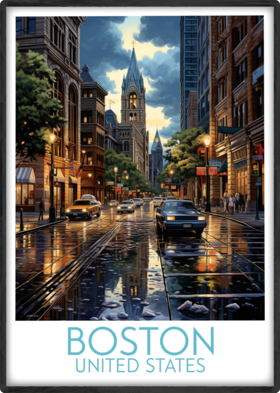 boston travel poster main united states