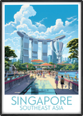 singapore travel poster main southeast asia