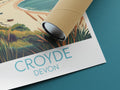 Croyde travel poster rolled Devon