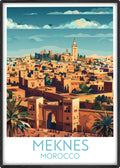 Meknes travel poster main morocco