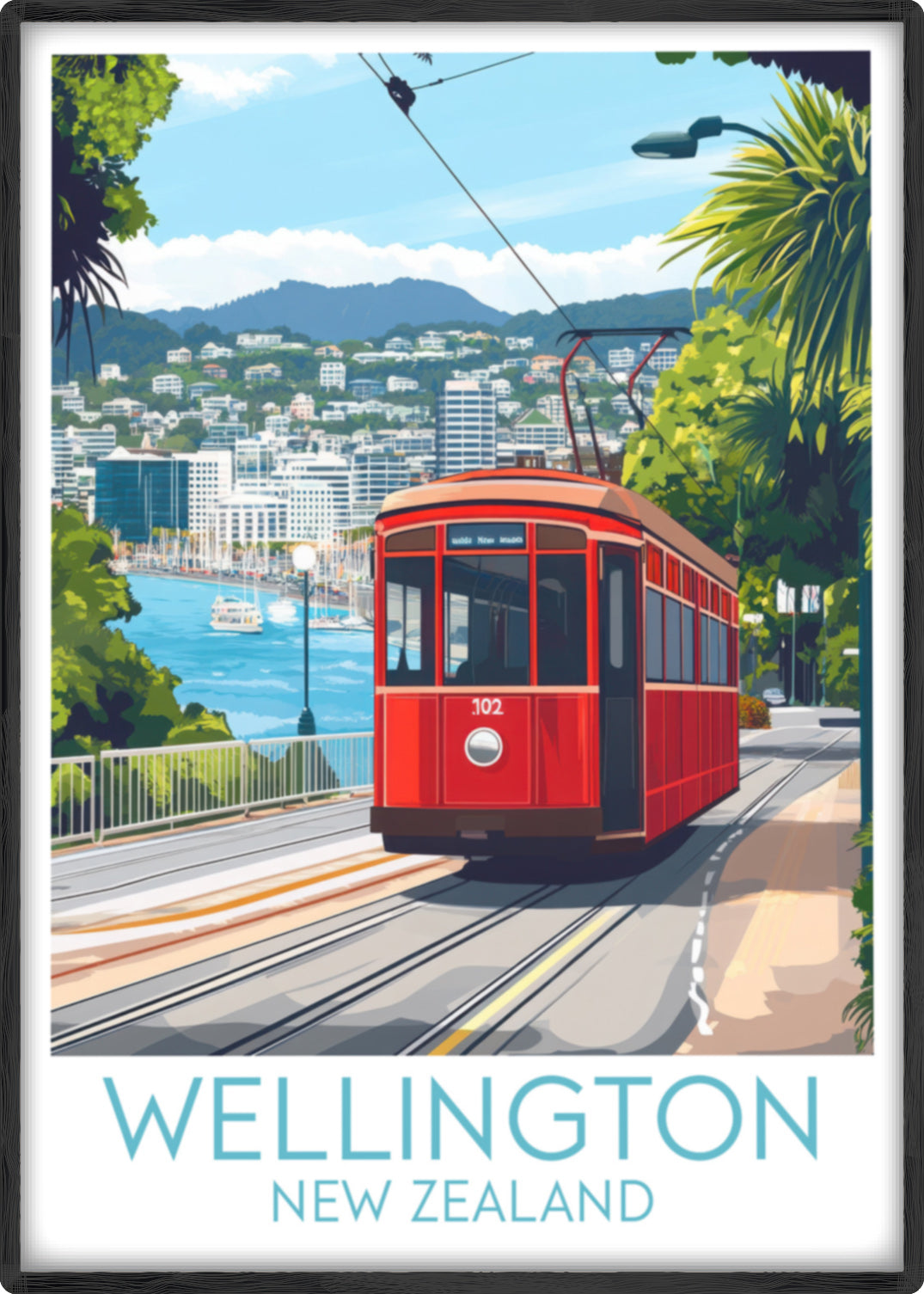 Wellington travel poster main New Zealand