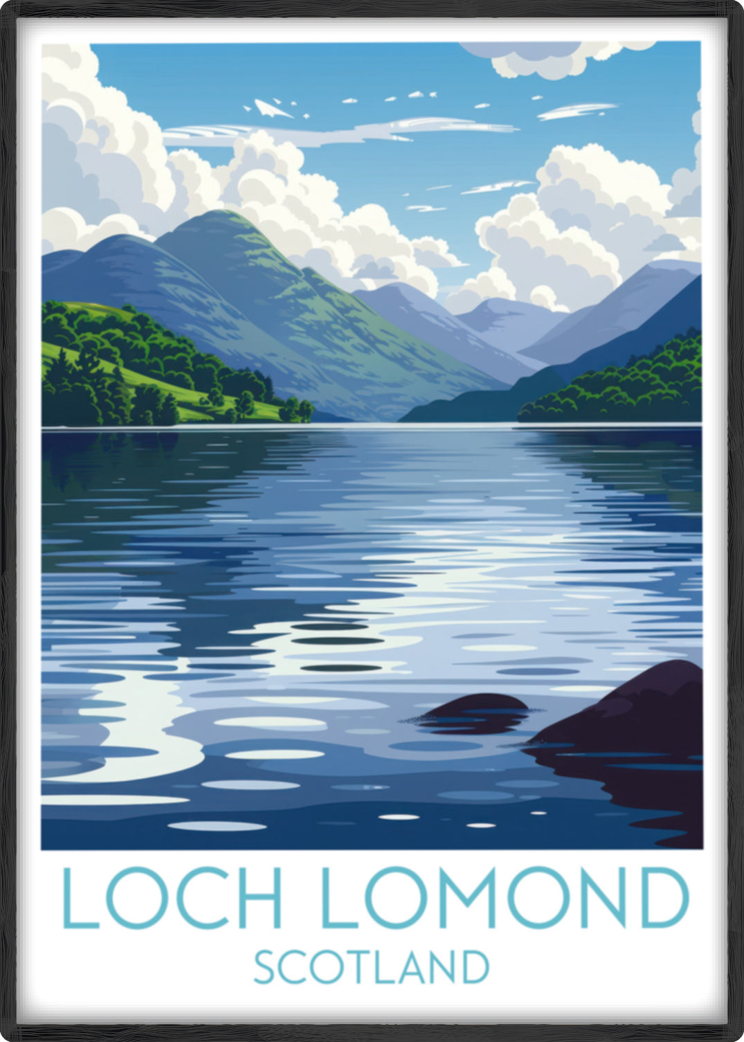 Loch Lomond travel poster main Scotland