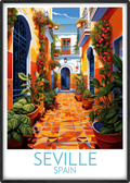 seville travel poster main spain