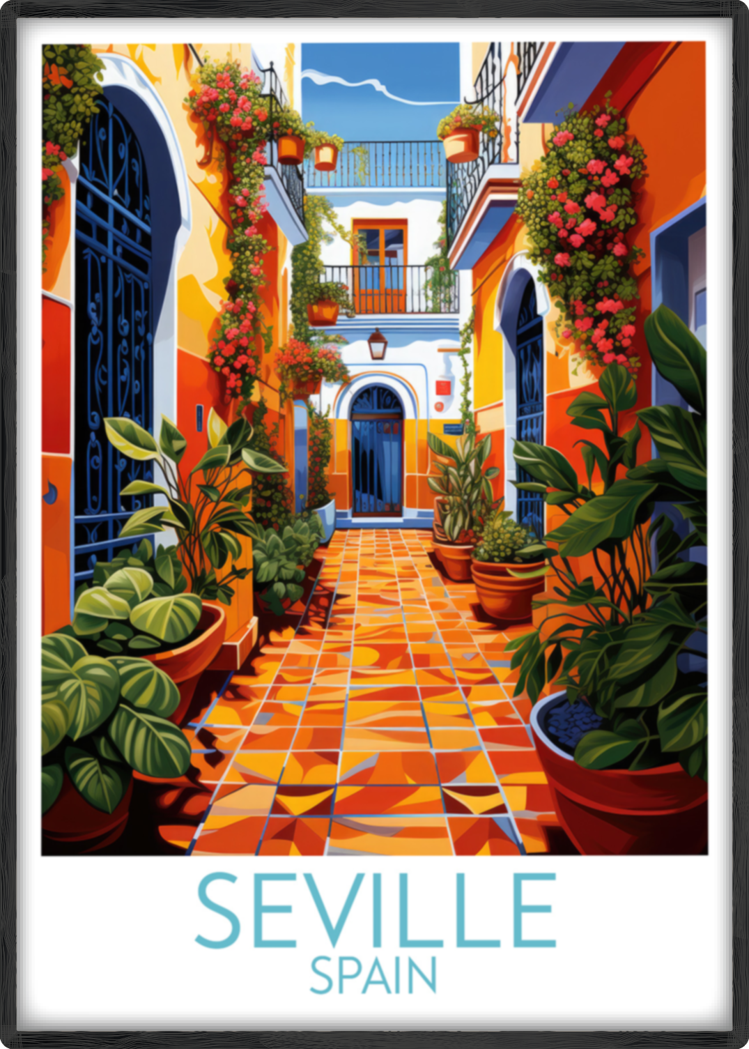 seville travel poster main spain