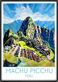 machu picchu travel poster main peru