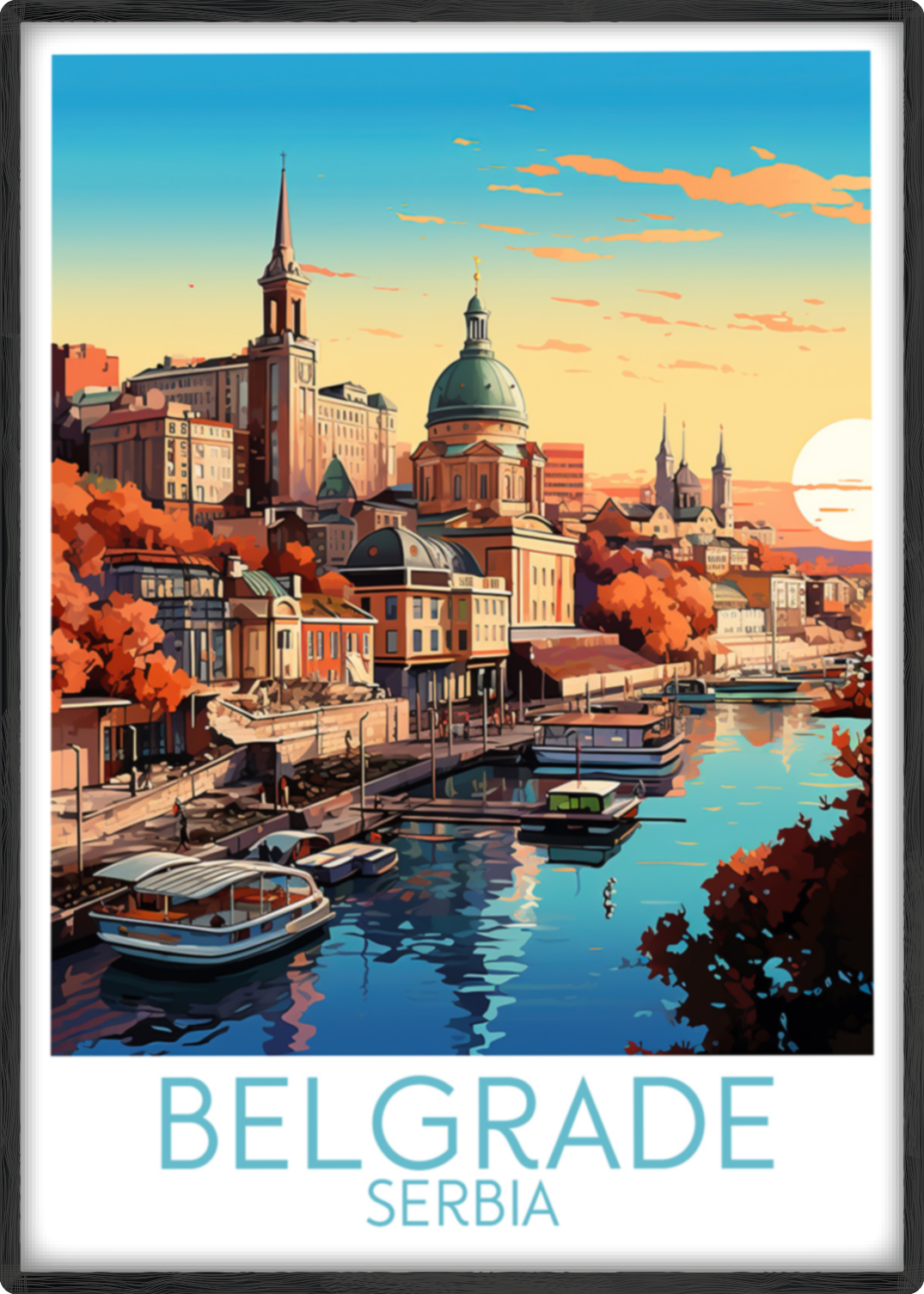 belgrade travel poster main serbia