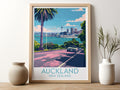 Auckland travel poster for kitchen New Zealand