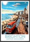 brighton travel poster main united kingdom