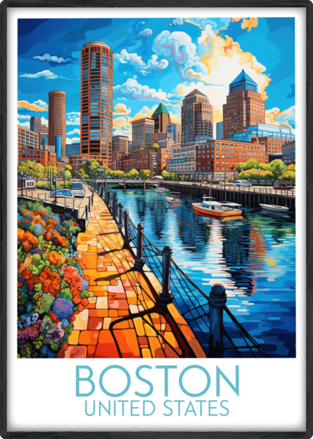 boston travel poster main united states