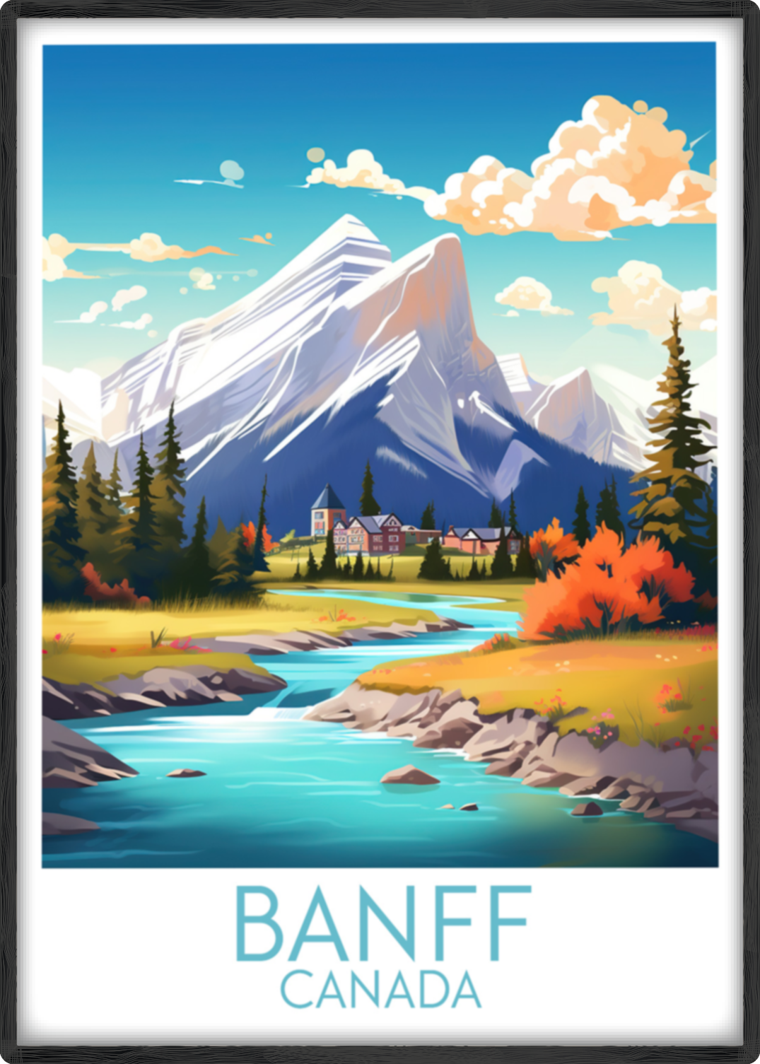 banff travel poster main canada