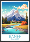 banff travel poster main canada