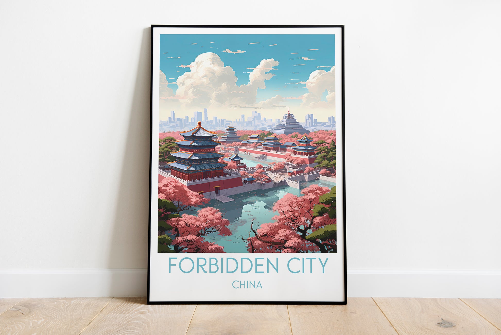 Forbidden City travel poster on the ground China