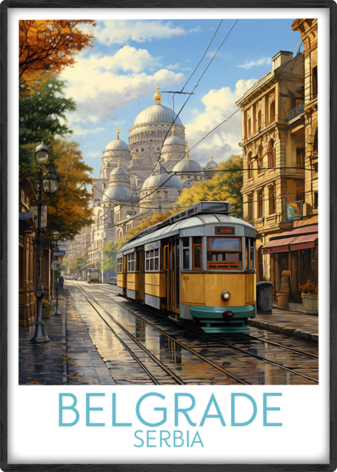 belgrade travel poster main serbia