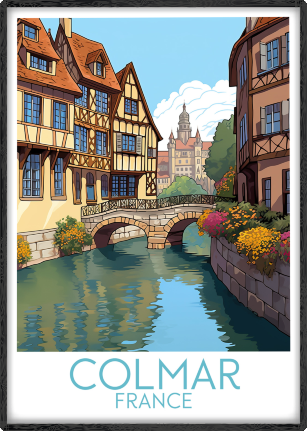 colmar travel poster main france