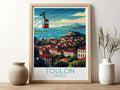 Toulon travel poster for kitchen France