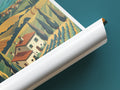 Tuscany travel poster tube Italy