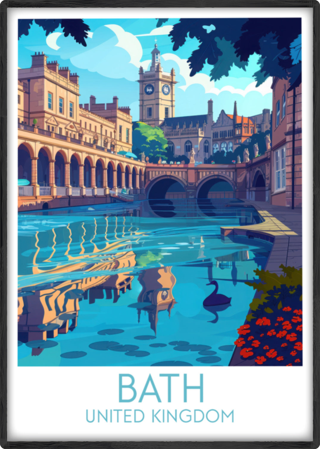 Bath travel poster main United Kingdom