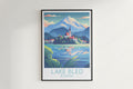 Lake Bled travel poster on the wall Slovenia