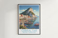 Gibraltar travel poster on the wall British Territory