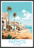 paphos travel poster main cyprus