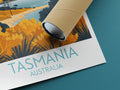 Tasmania travel poster rolled Australia