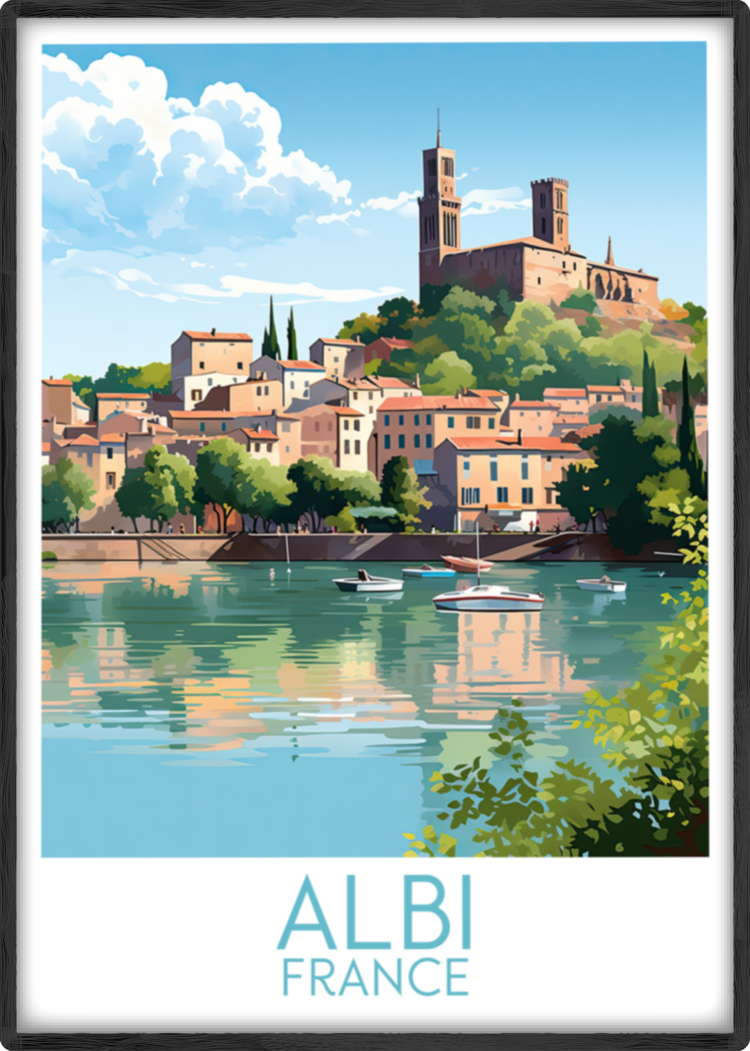 albi travel poster main france