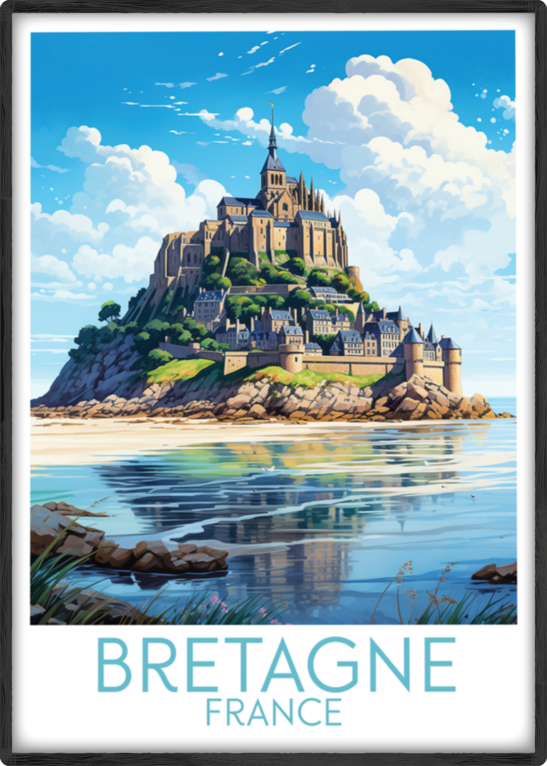 bretagne travel poster main france