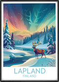 Lapland travel poster main Finland