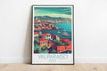 Valparaiso travel poster on the ground Chile