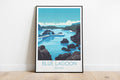 Blue Lagoon travel poster on the ground Iceland