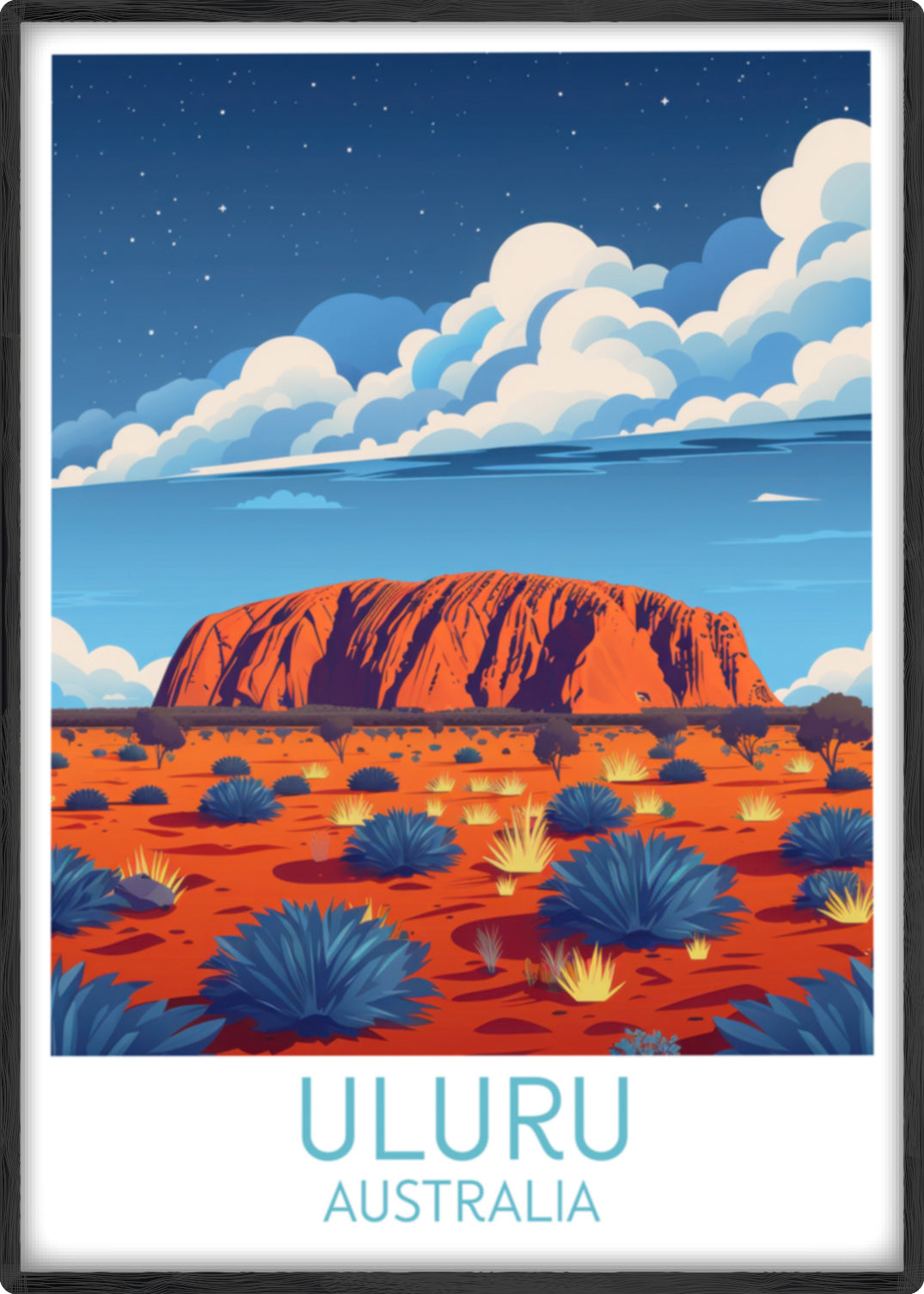 Uluru travel poster main Australia