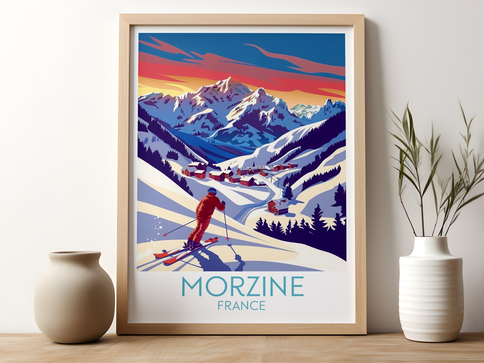 Morzine travel poster for kitchen France