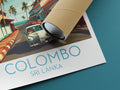 Colombo travel poster rolled Sri Lanka