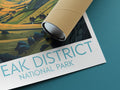 Peak District travel poster rolled National Park