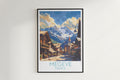 Megeve travel poster on the wall France