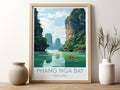 Phang Nga Bay travel poster for kitchen Thailand