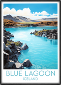 blue lagoon travel poster main iceland